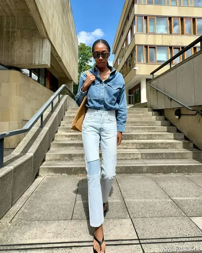 Is it just me, or are all the trendy girls opting for this denim style instead of baggy jeans?