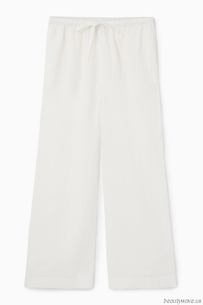 I looked for stylish, opaque white linen trousers, and these three pairs stood out as the best options.