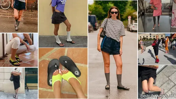 Pedis on Standby: I Believe Flip-Flops and Ballet Flats Appear Most Stylish When Paired With This Controversial Sock Trend.