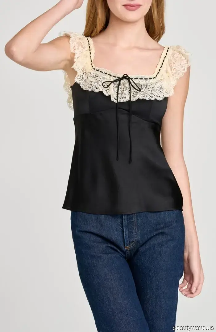 Lace! Sheer! Satin! 31 Stunning Tops to Combine With Your Favorite Jeans This Spring