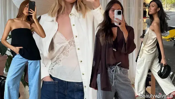 Lace! Transparent! Satin! 31 Stunning Tops to Match With Your Favorite Jeans This Spring