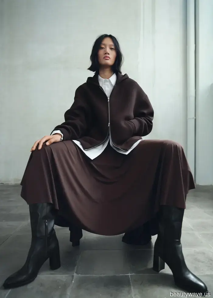 Französische Frauen tragen selten Leggings, es sei denn, sie werden mit diesem speziellen Stiefelstil kombiniert.