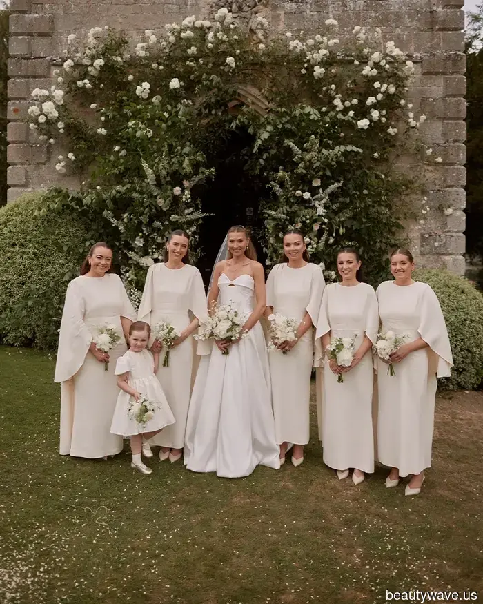 This stunning bride donned a Vera Wang gown and Manolo Blahnik shoes for her sophisticated, timeless countryside wedding.
