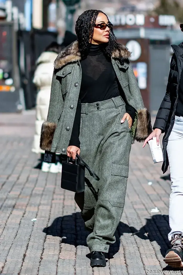 Seen in Aspen: Tessa Thompson is already sporting the spring trend that is making a return.