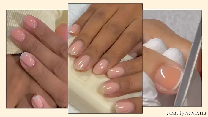 Ich tippe, dass "Peach Milk" Nägel der dominante minimalistische Nageltrend von 2026 sein werden.