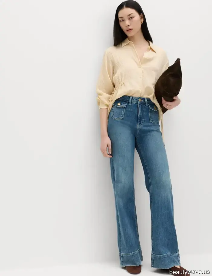 Not skinny jeans—people in their 40s are pairing this "outdated" denim trend with ballet flats.