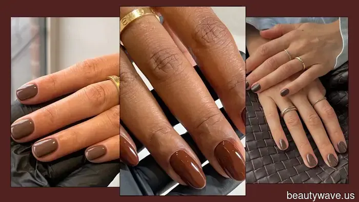 Not Beige, Not Black—This Winter Nail Color Always Appears So Luxurious.