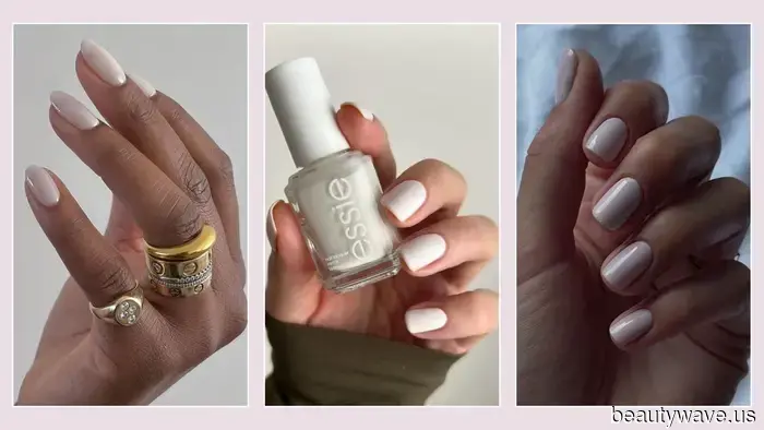 Non Chrome, Non Milky&mdash;"Marshmallow Nails" È la Tendenza di Manicure Elegante da Richiedere Questo Inverno