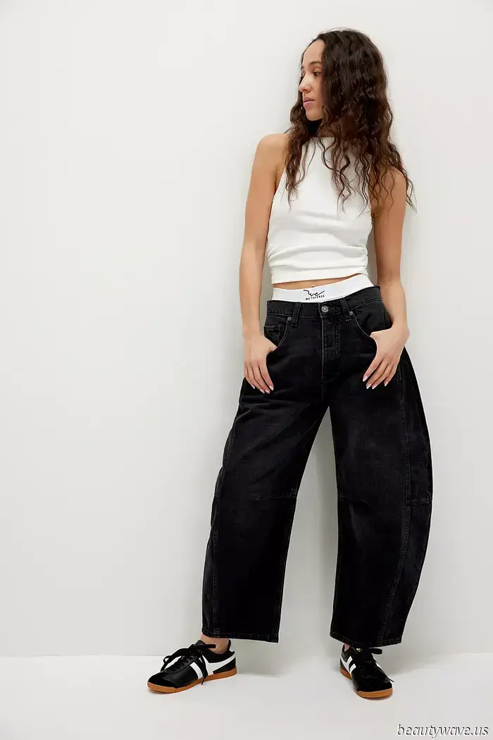 Individually, they may be simple, but when paired together, this combination of jeans and trainers embodies the essence of a fashionista.