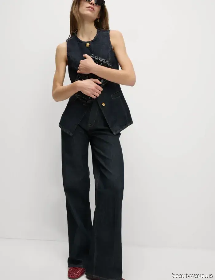 Achieving a Chic Look with Wide-Leg Jeans Involves Pairing Them with These Stylish Blouses and Shoe Trends.