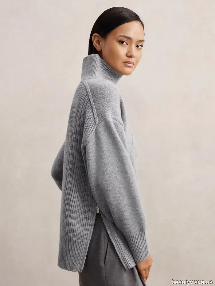 Nicht ein Rollkragenpullover, nicht ein Rundhals-Pullover: Dieser schicke Strickstil übernimmt gerade jetzt.