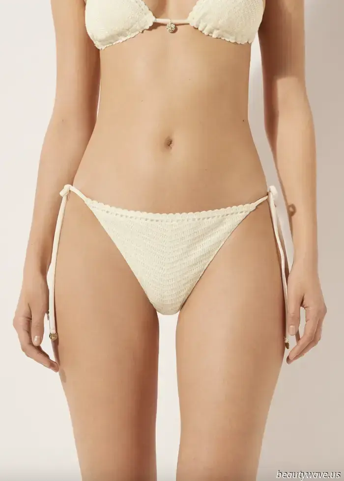 This swimwear brand, favored by celebrities, exudes a premium resort vibe.
