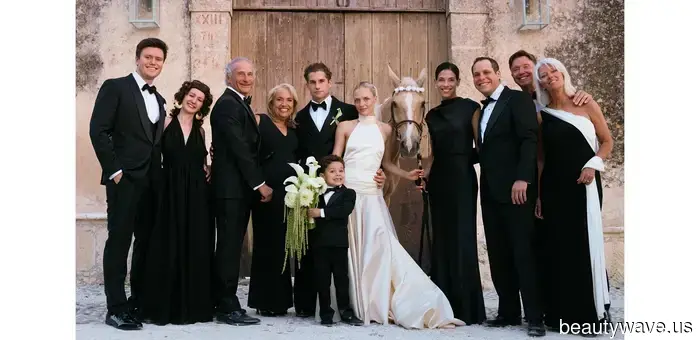 This fashion-forward couple got married at a 19th-century Sicilian masseria, donning custom outfits created by the bride.